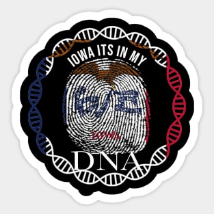 Iowa Its In My DNA - Iowan Flag - Gift for Iowan From Iowa Sticker